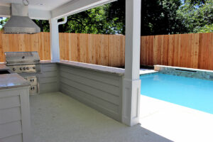 Backyard Pool and Kitchen